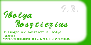 ibolya noszticzius business card